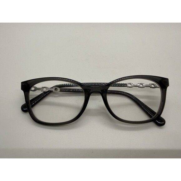 COACH HC 5537 Transparent Gray EYEGLASSES 53-17-140, HARD SHELL CASE, CLOTH